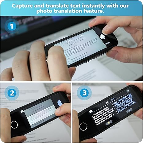 Translation Pen, Translator Pen Reading Tool for Dyslexia, OCR Scanning Device, Text to Speech Reader Pen, Language Translator Smart Pen with Voice & Photo Translation (16GB)