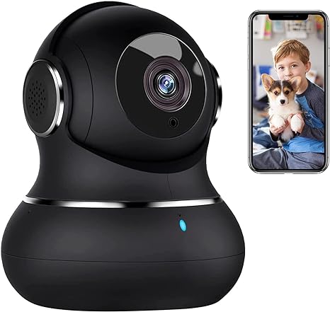 2K Indoor Security Camera, 360° Cameras for Home Security Indoor with Motion Detection, Pet Camera with Phone App