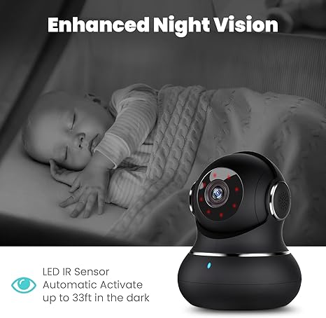2K Indoor Security Camera, 360° Cameras for Home Security Indoor with Motion Detection, Pet Camera with Phone App