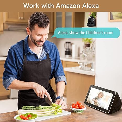 2K Indoor Security Camera, 360° Cameras for Home Security Indoor with Motion Detection, Pet Camera with Phone App